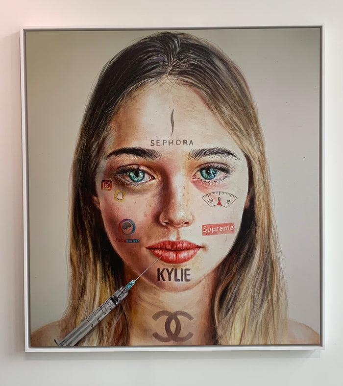 Youre Enough Botox girl canvas flatbed print