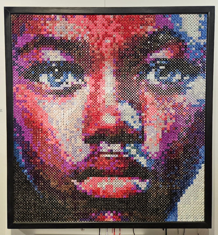 Pink Child Textile Art