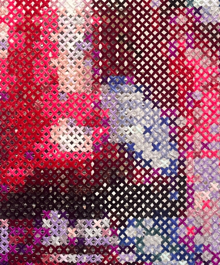 Pink Child Textile Art
