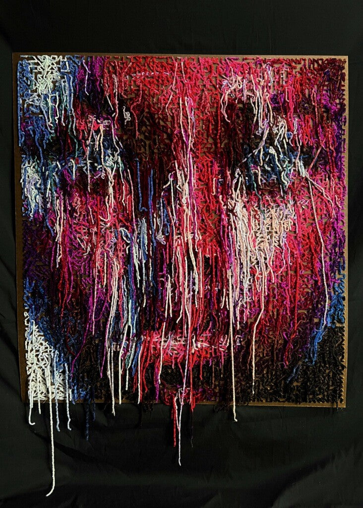 Pink Child Textile Art