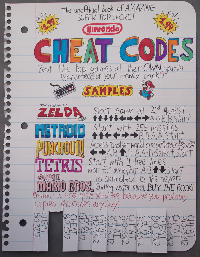 Cheat Codes print
