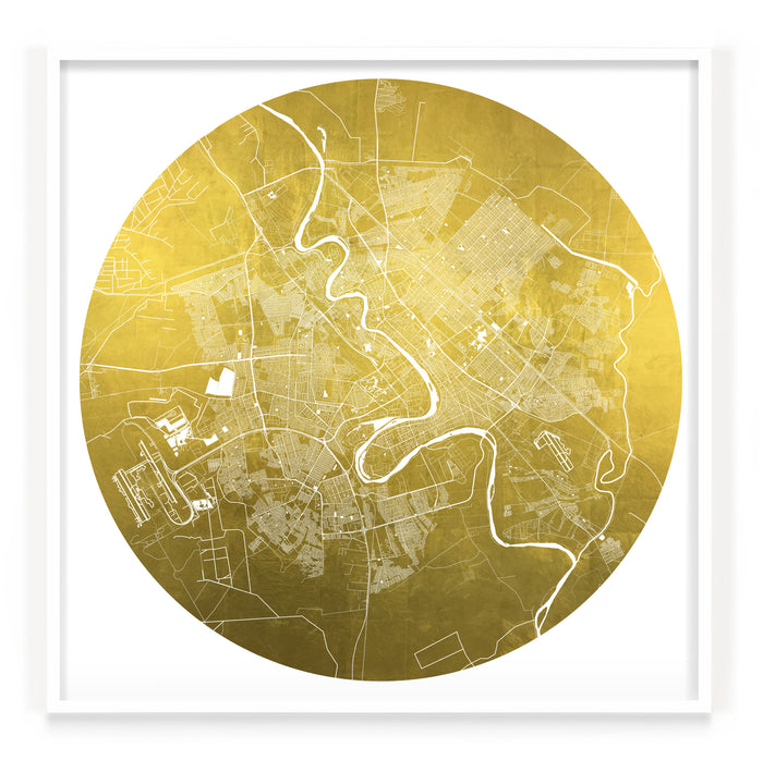 Mappa Mundi Baghdad (24 Karat Gold)