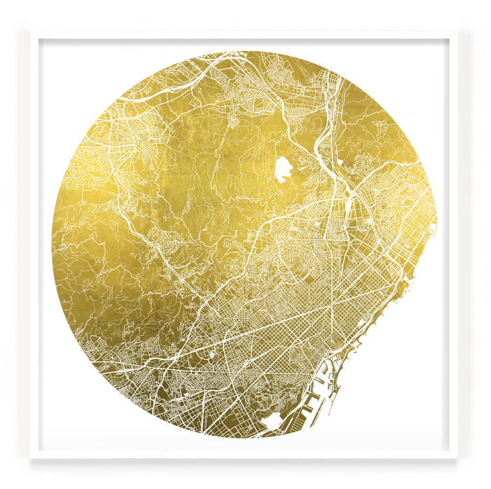 Mappa Mundi Barcelona Downtown (24 Karat Gold)