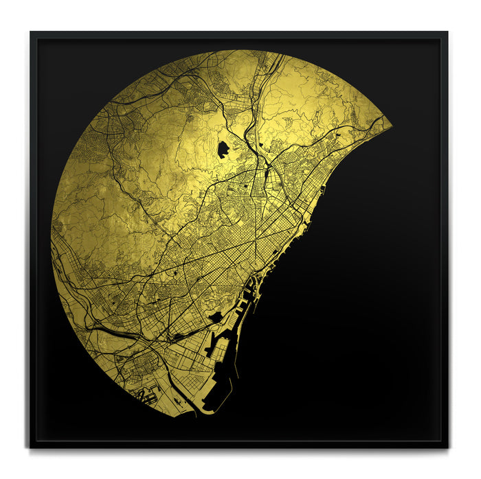 Mappa Mundi Barcelona (Greater) (24 Karat Gold)