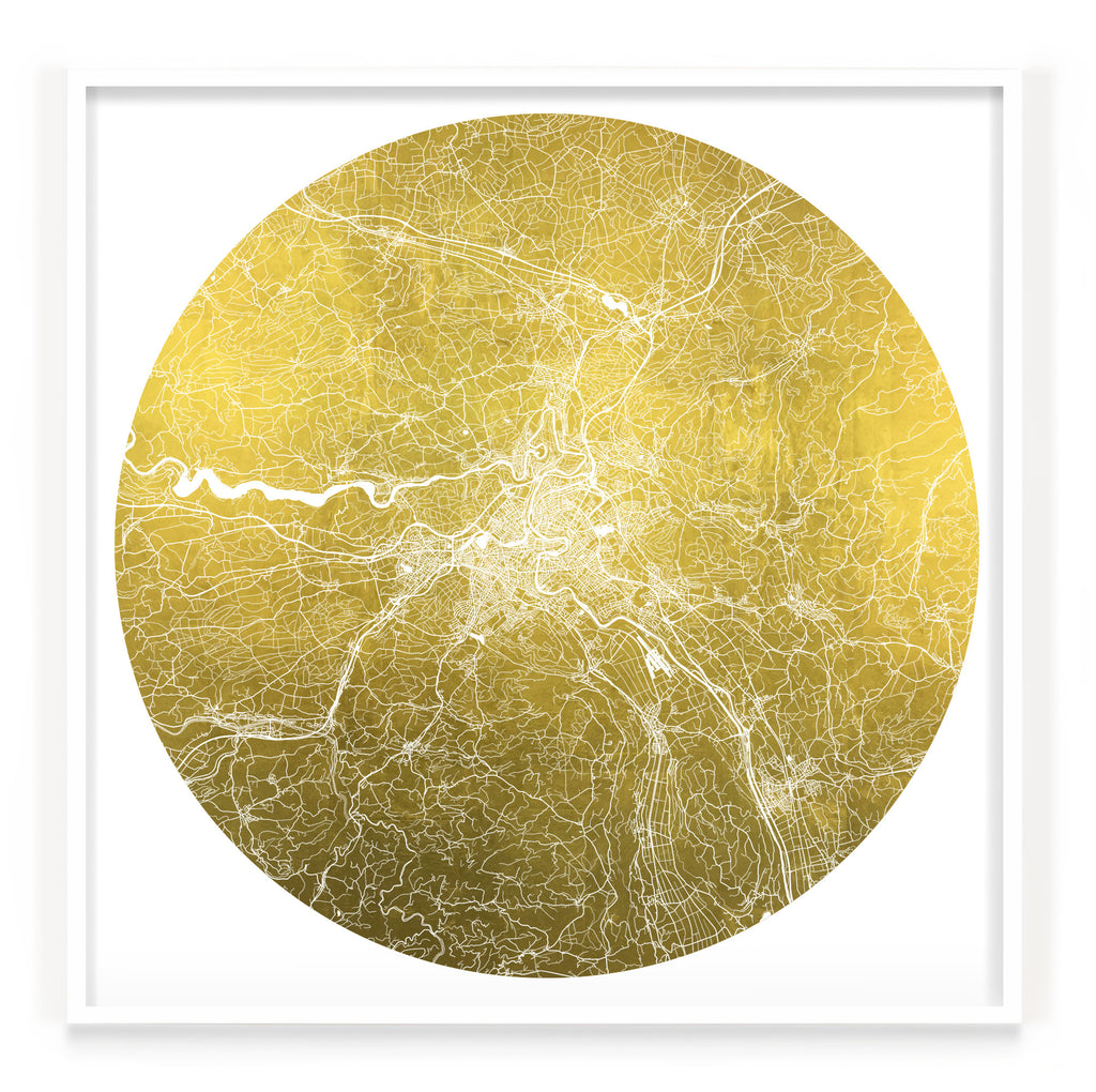 Mappa Mundi Bern (24 Karat Gold)