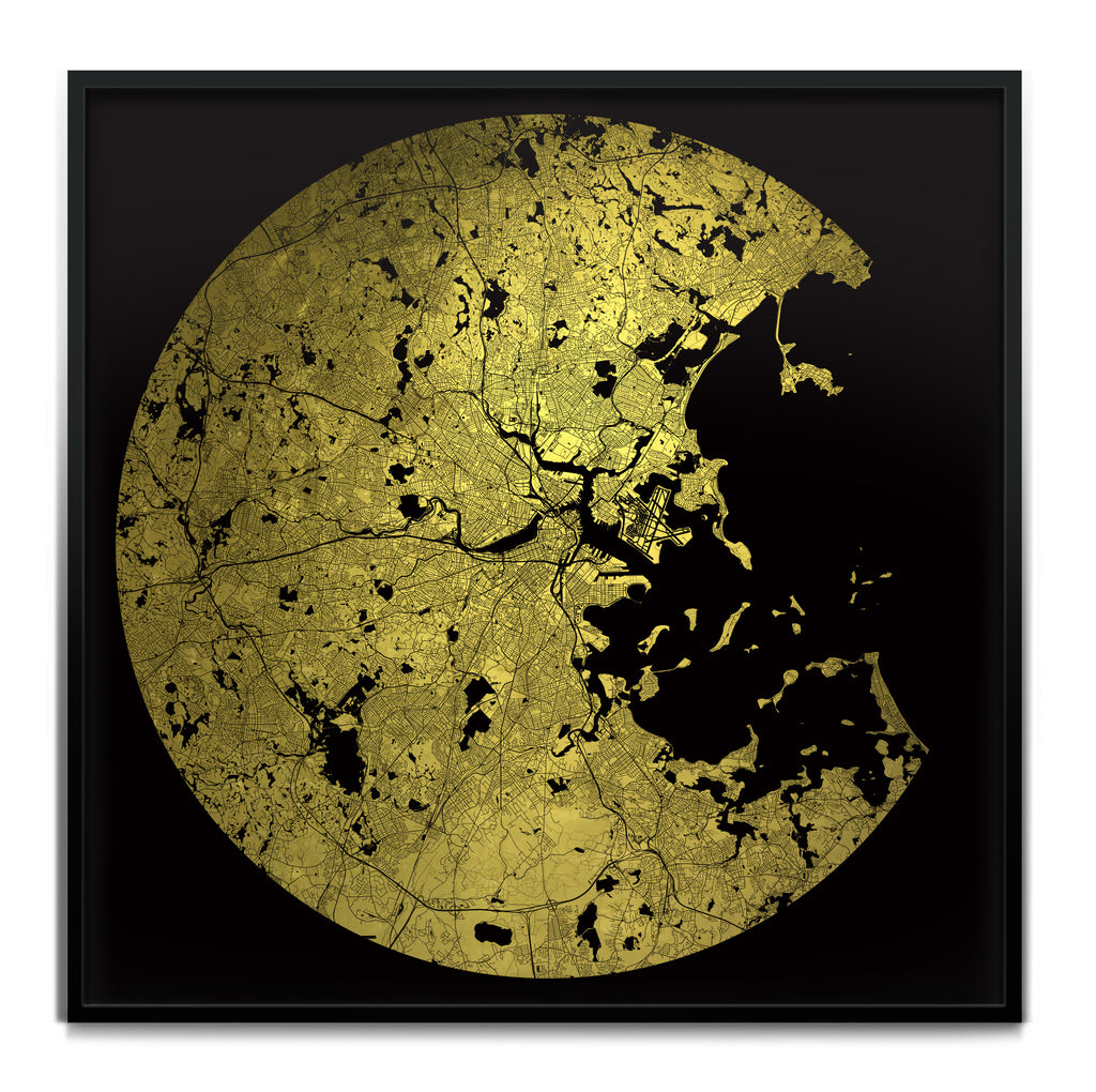 Mappa Mundi Boston (Greater) (24 Karat Gold)