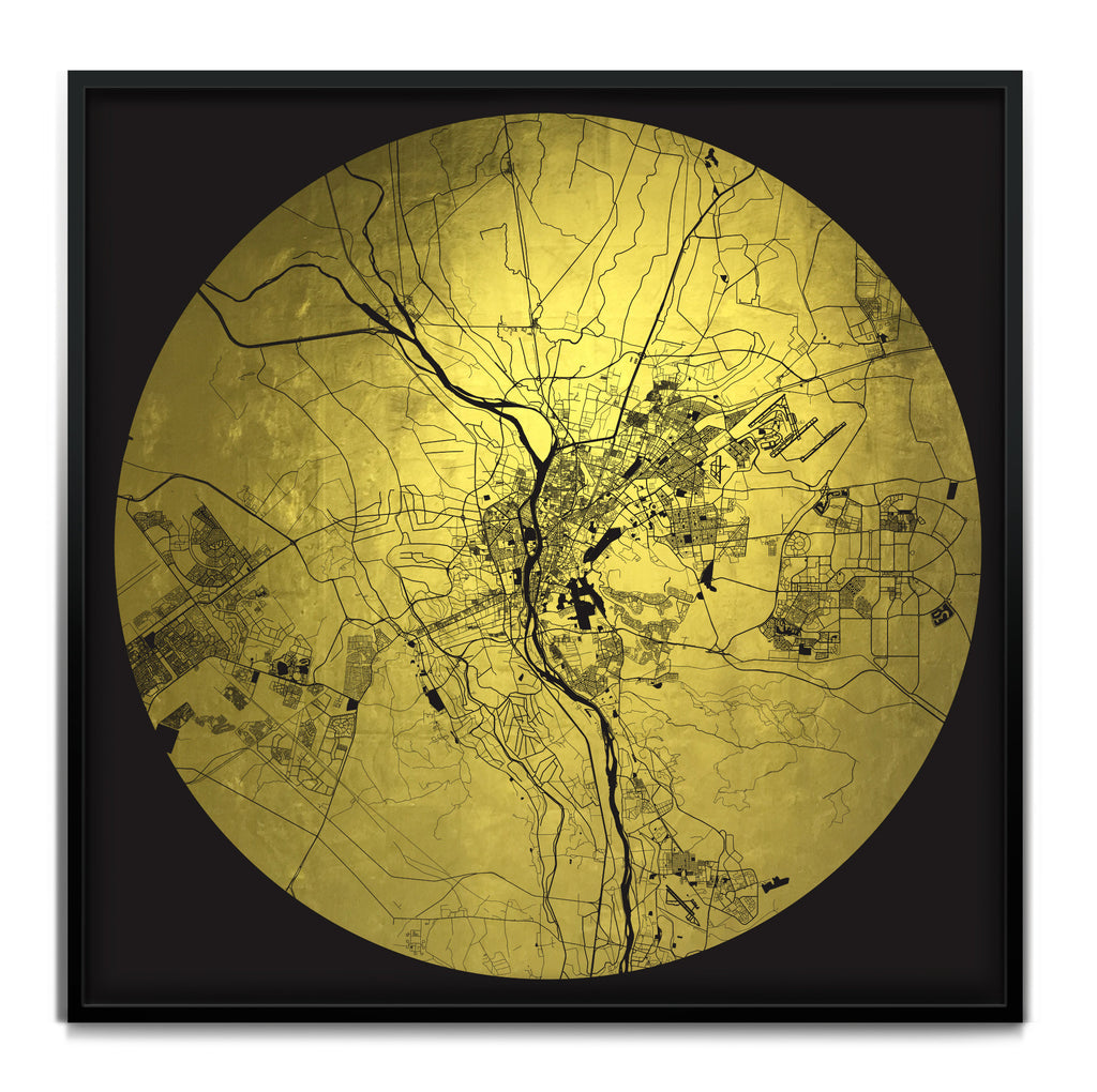 Mappa Mundi Cairo (24 Karat Gold)