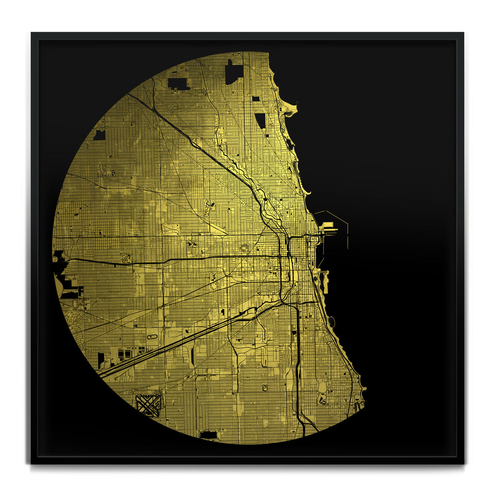 Mappa Mundi Chicago (Downtown) (24 Karat Gold)