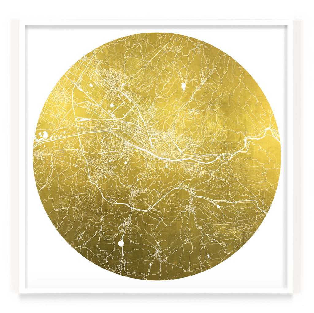 Mappa Mundi Florence (24 Karat Gold)
