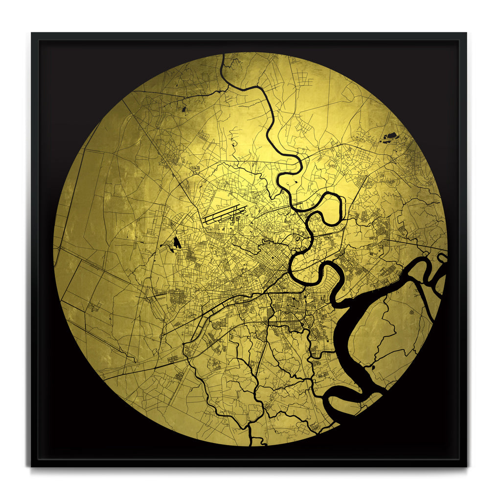 Mappa Mundi Ho Chi Minh City (24 Karat Gold)