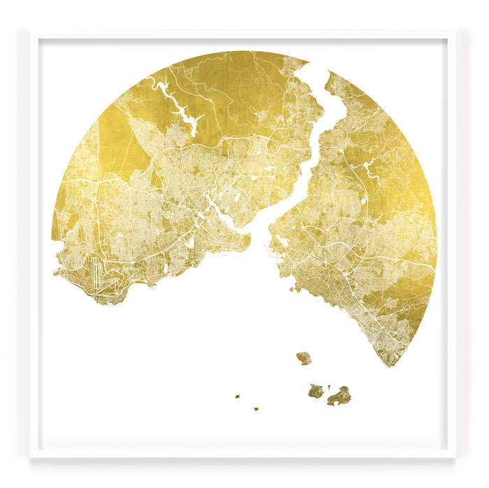 Mappa Mundi Istanbul (Downtown) (24 Karat Gold)