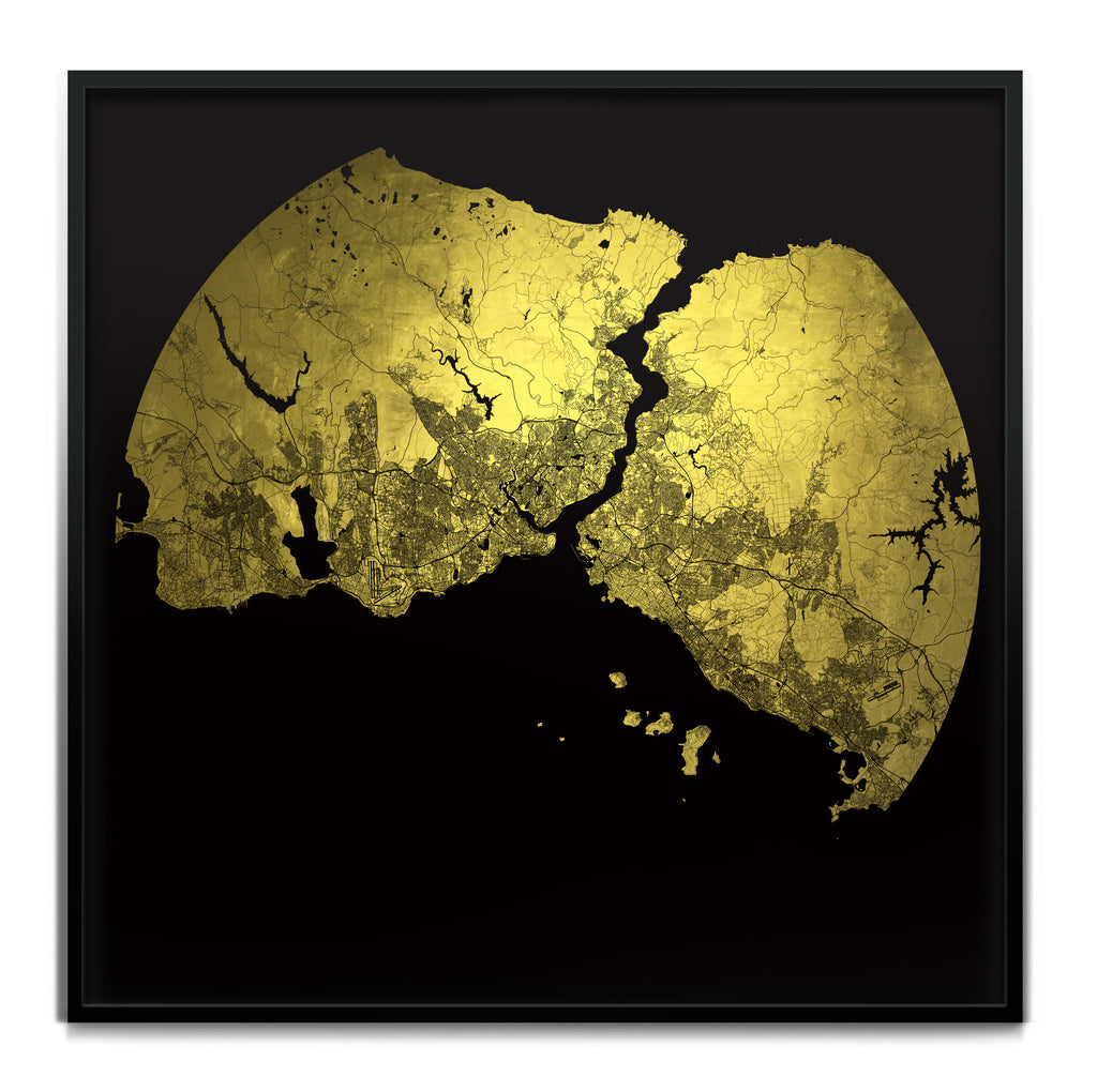 Mappa Mundi Istanbul (Greater) (24 Karat Gold)