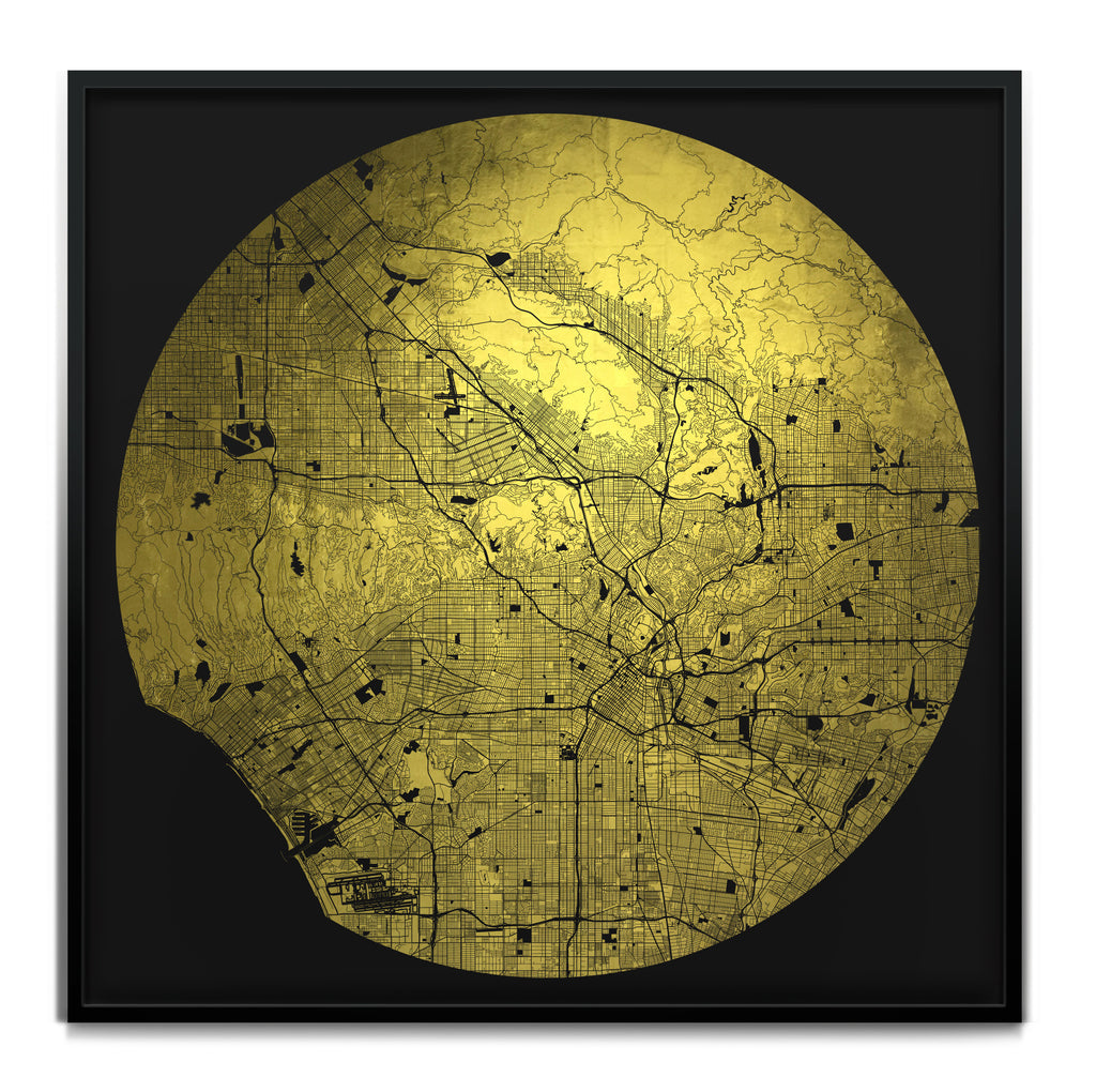 Mappa Mundi Los Angeles Downtown (24 Karat Gold)
