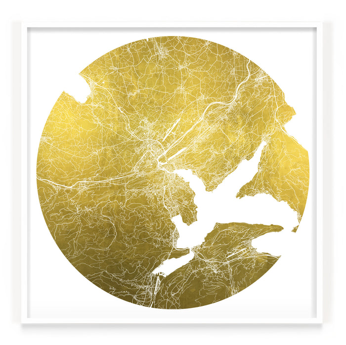 Mappa Mundi Lucern (24 Karat Gold)
