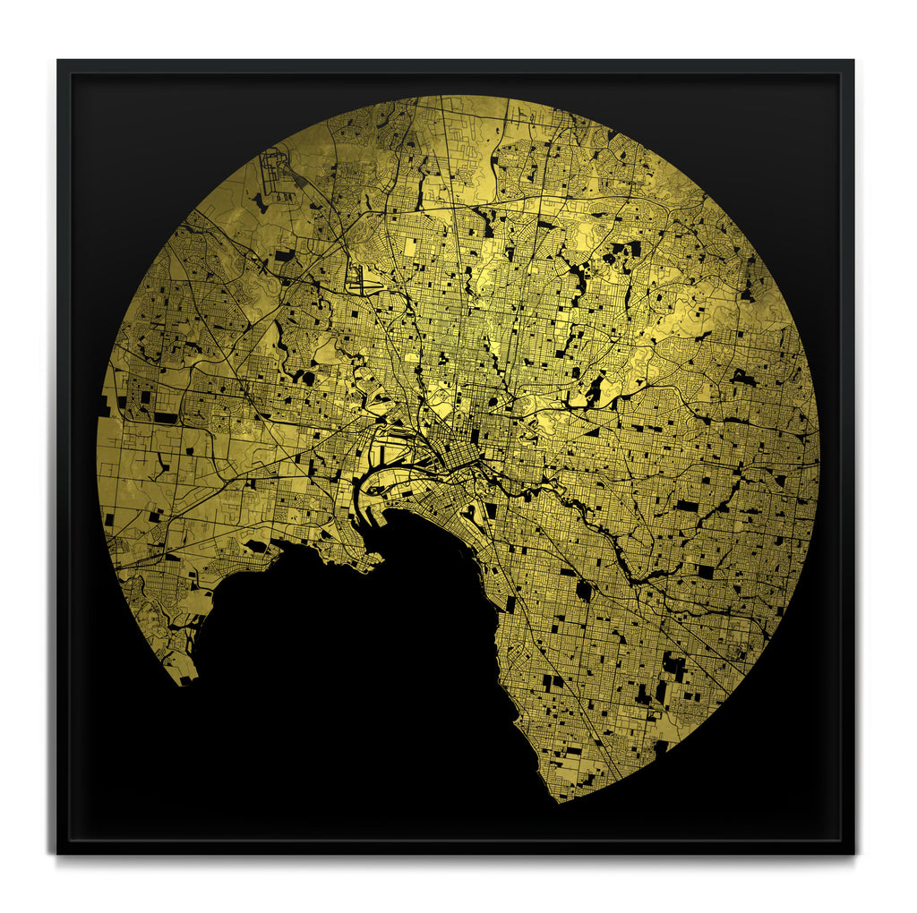 Mappa Mundi Melbourne (24 Karat Gold)