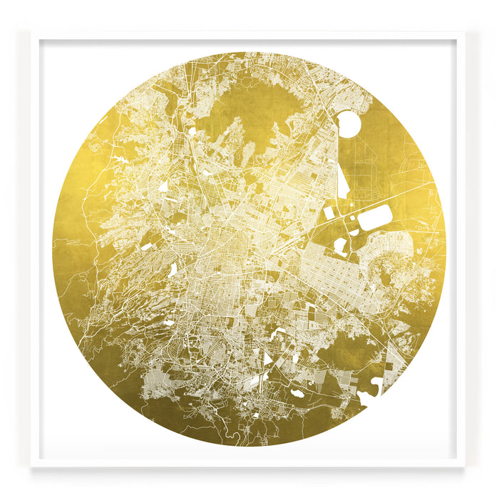 Mappa Mundi Mexico City (24 Karat Gold)