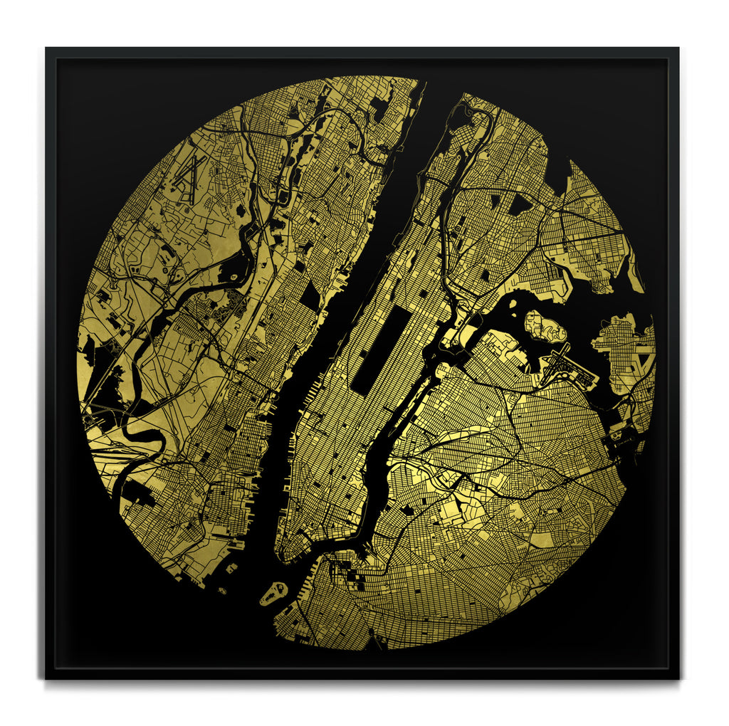 Mappa Mundi New York (Downtown) (24 Karat Gold)