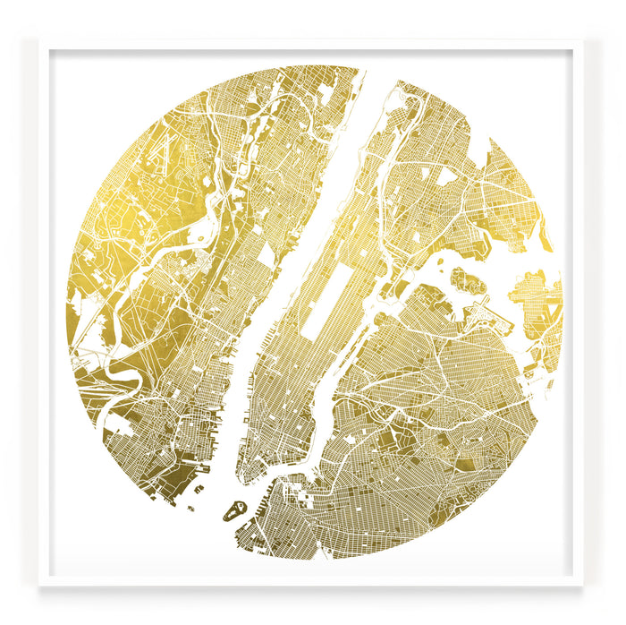 Mappa Mundi New York (Downtown) (24 Karat Gold)