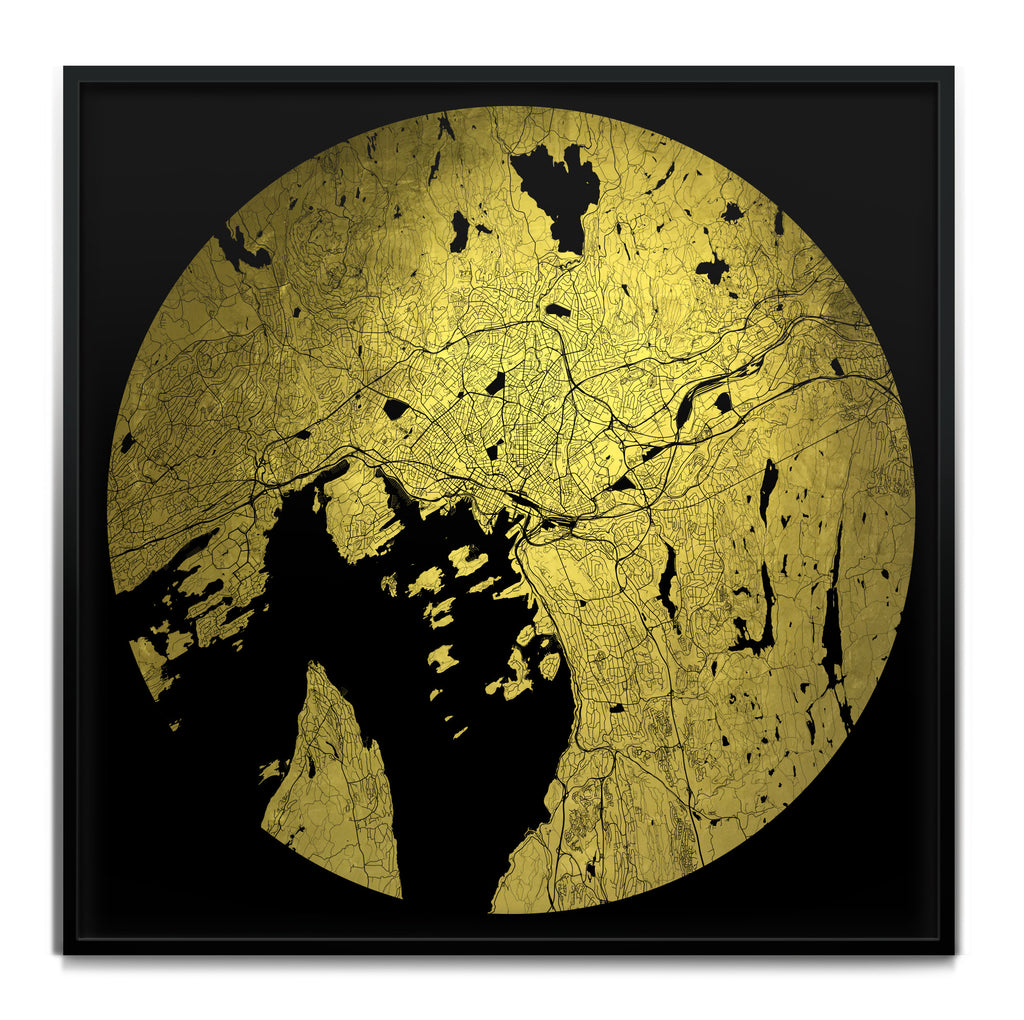 Mappa Mundi Oslo (24 Karat Gold)