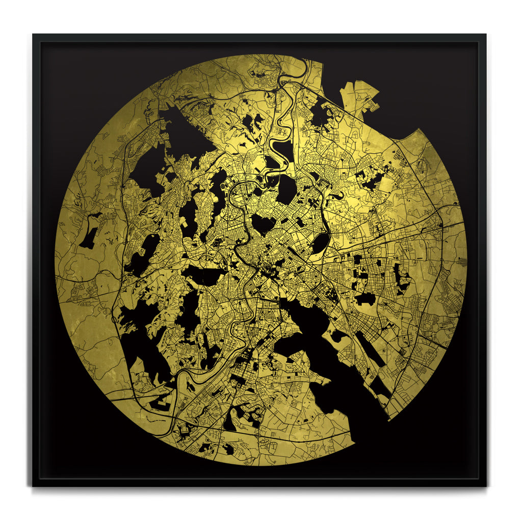 Mappa Mundi Rome (24 Karat Gold)