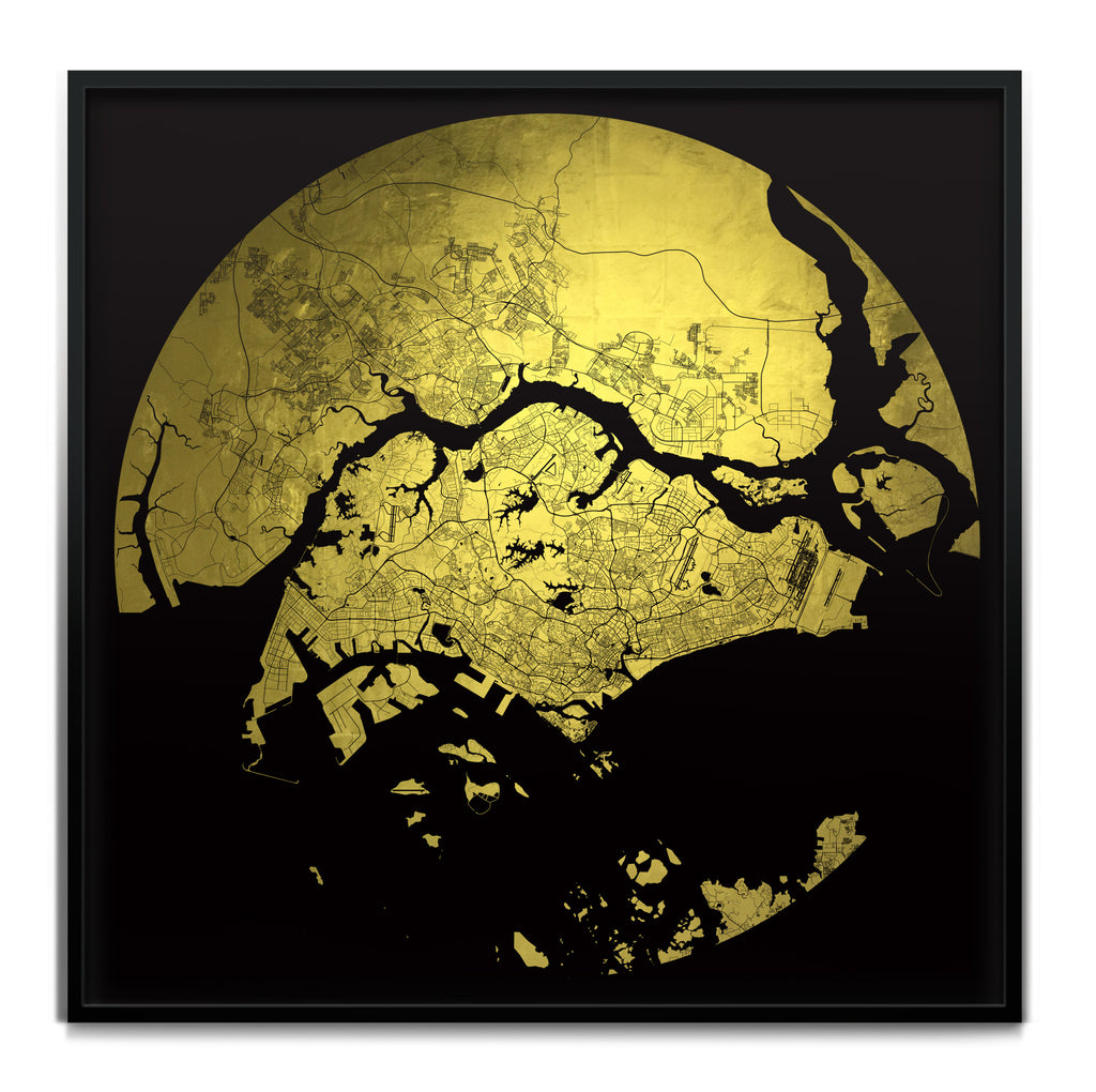 Mappa Mundi Singapore (24 Karat Gold)