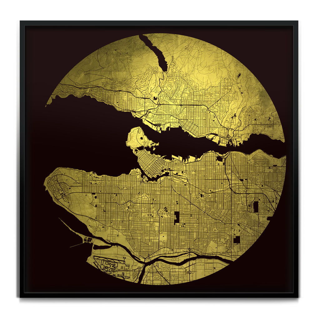 Mappa Mundi Vancouver (Downtown) (24 Karat Gold)