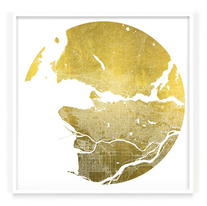 Mappa Mundi Vancouver (Greater) (24 Karat Gold)