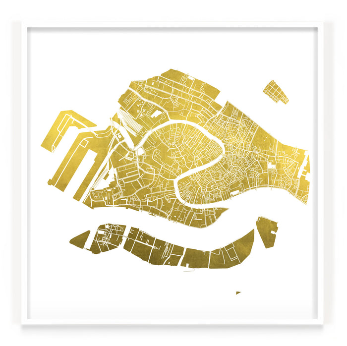 Mappa Mundi Venice (Downtown) (24 Karat Gold)