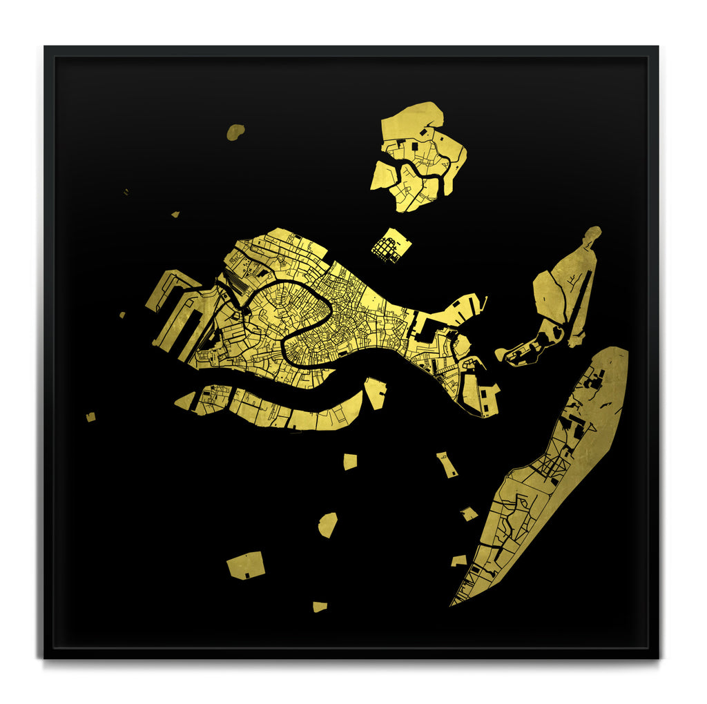 Mappa Mundi Venice (Greater) (24 Karat Gold)