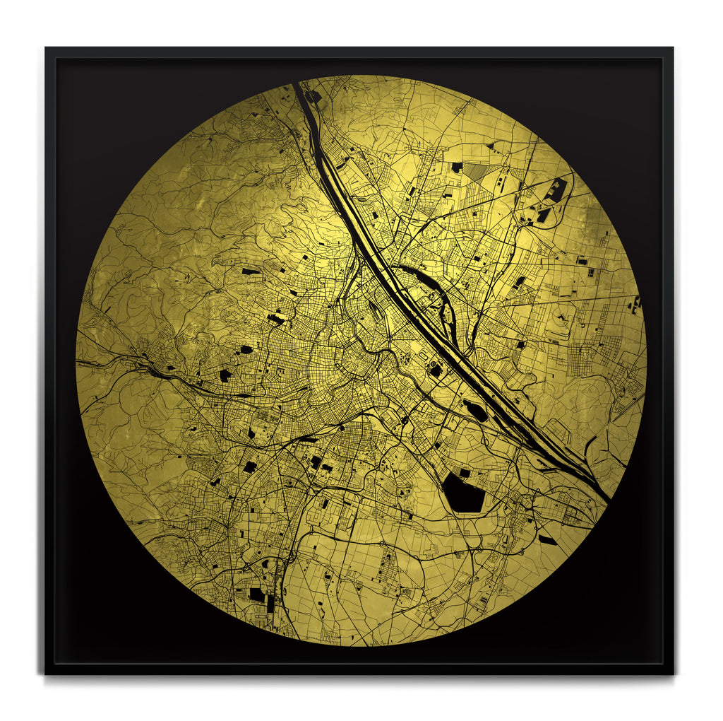 Mappa Mundi Vienna (24 Karat Gold)