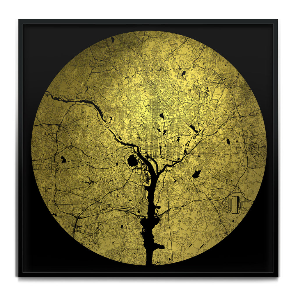 Mappa Mundi Washington DC (24 Karat Gold)