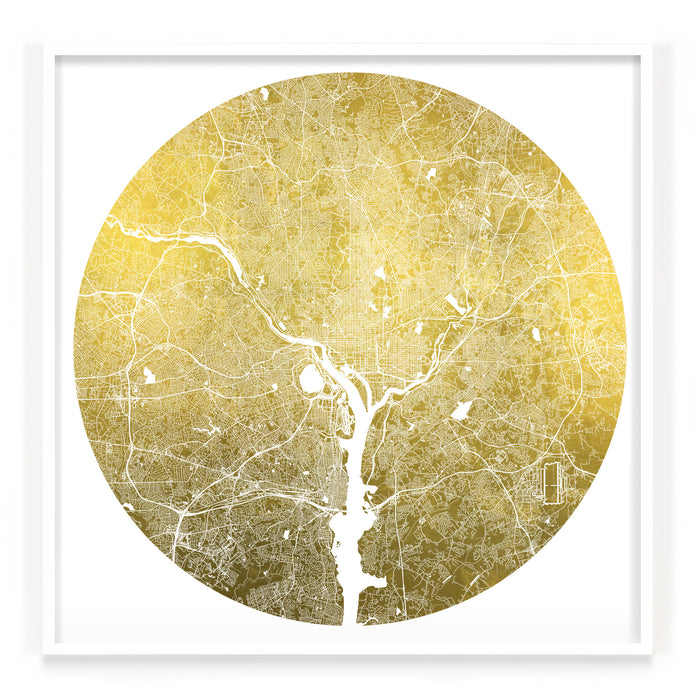 Mappa Mundi Washington DC (24 Karat Gold)