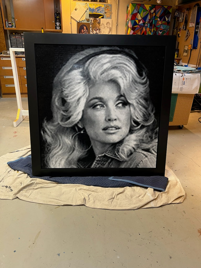 Dolly Parton (made from legos)