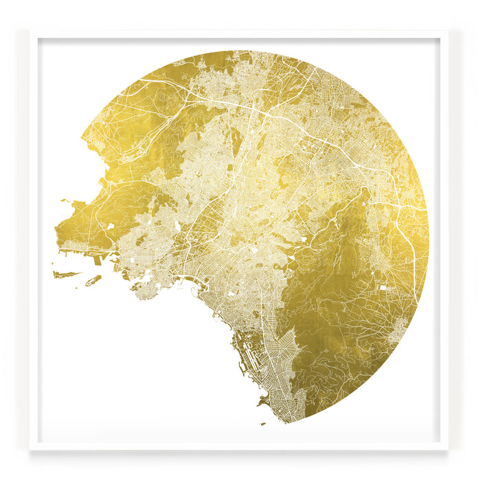 Mappa Mundi Athens (24 Karat Gold)
