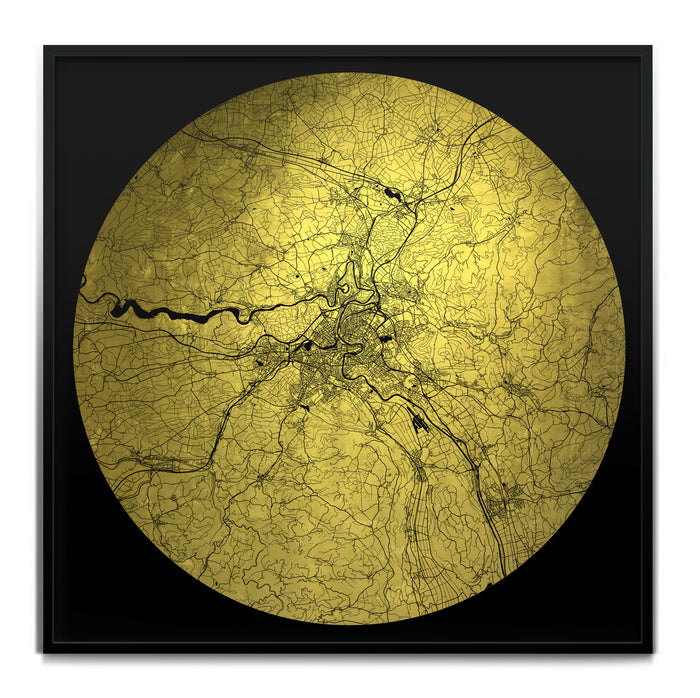 Mappa Mundi Bern (24 Karat Gold)