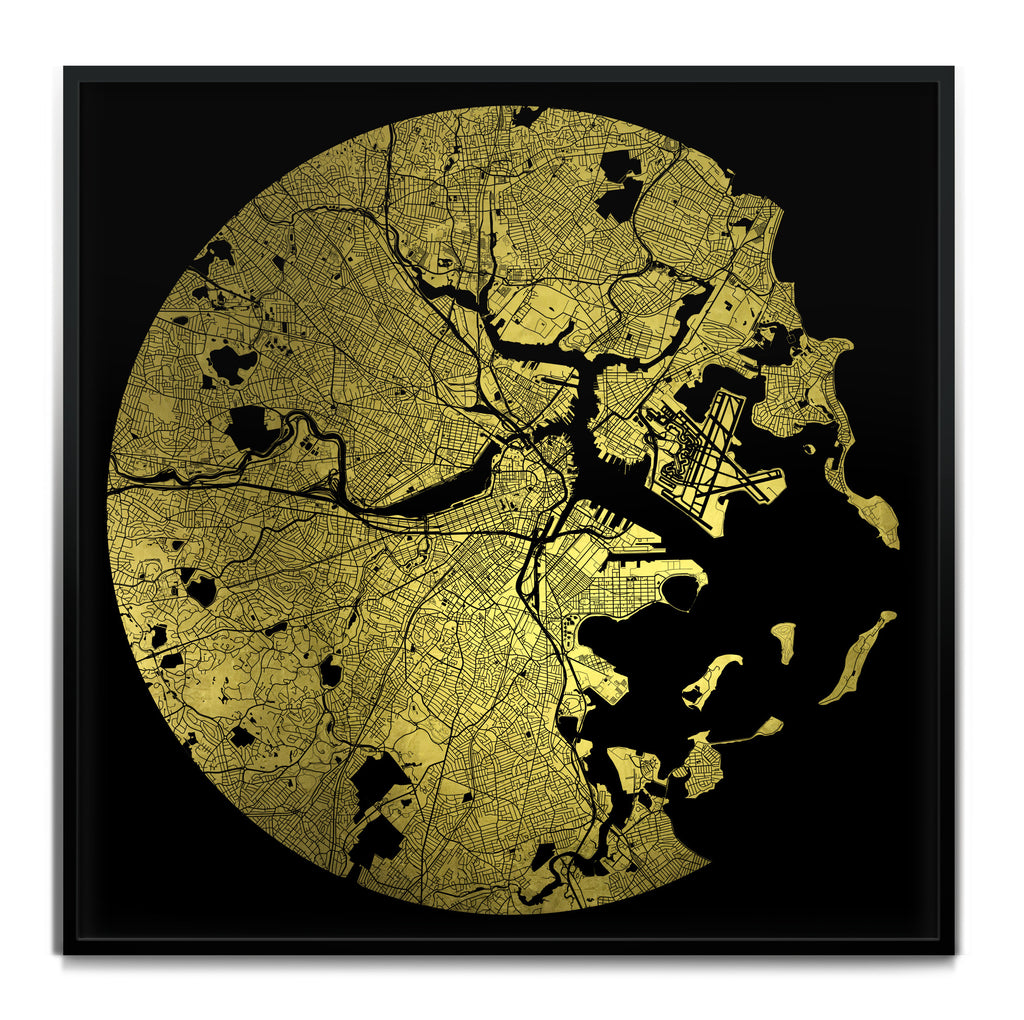 Mappa Mundi Boston (Downtown) (24 Karat Gold)