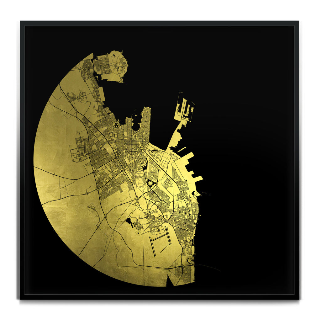 Mappa Mundi Dammam (24 Karat Gold)