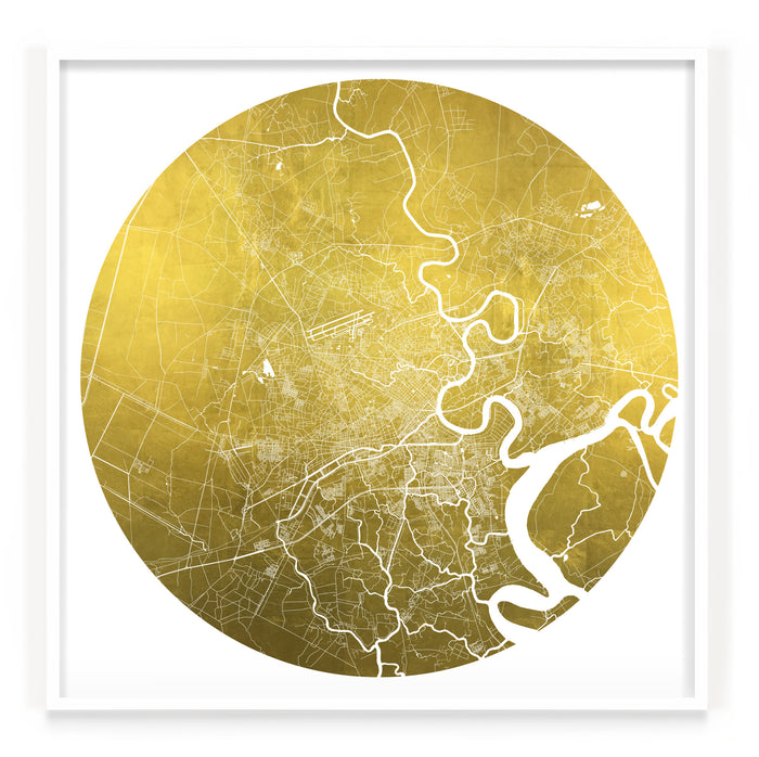 Mappa Mundi Ho Chi Minh City (24 Karat Gold)