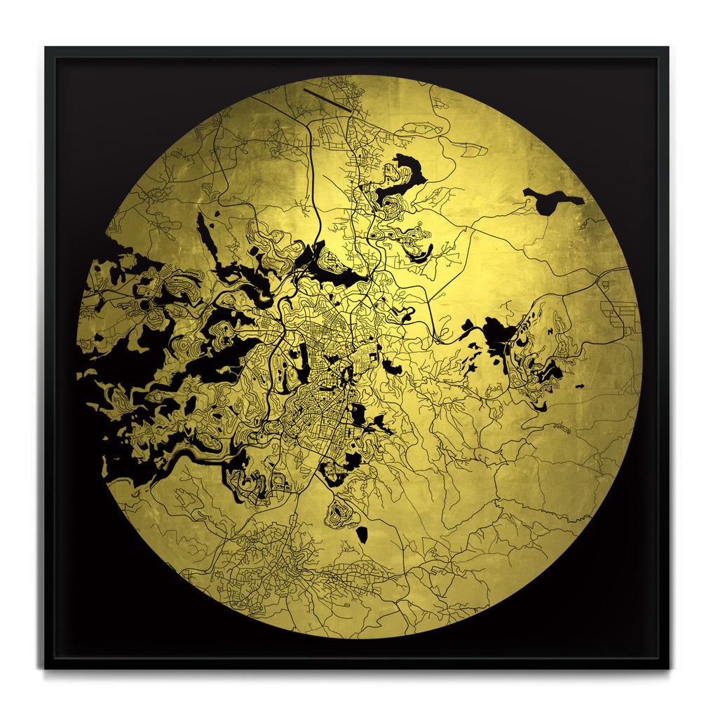 Mappa Mundi Jerusalem (24 Karat Gold)