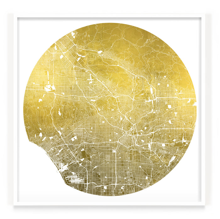 Mappa Mundi Los Angeles Downtown (24 Karat Gold)
