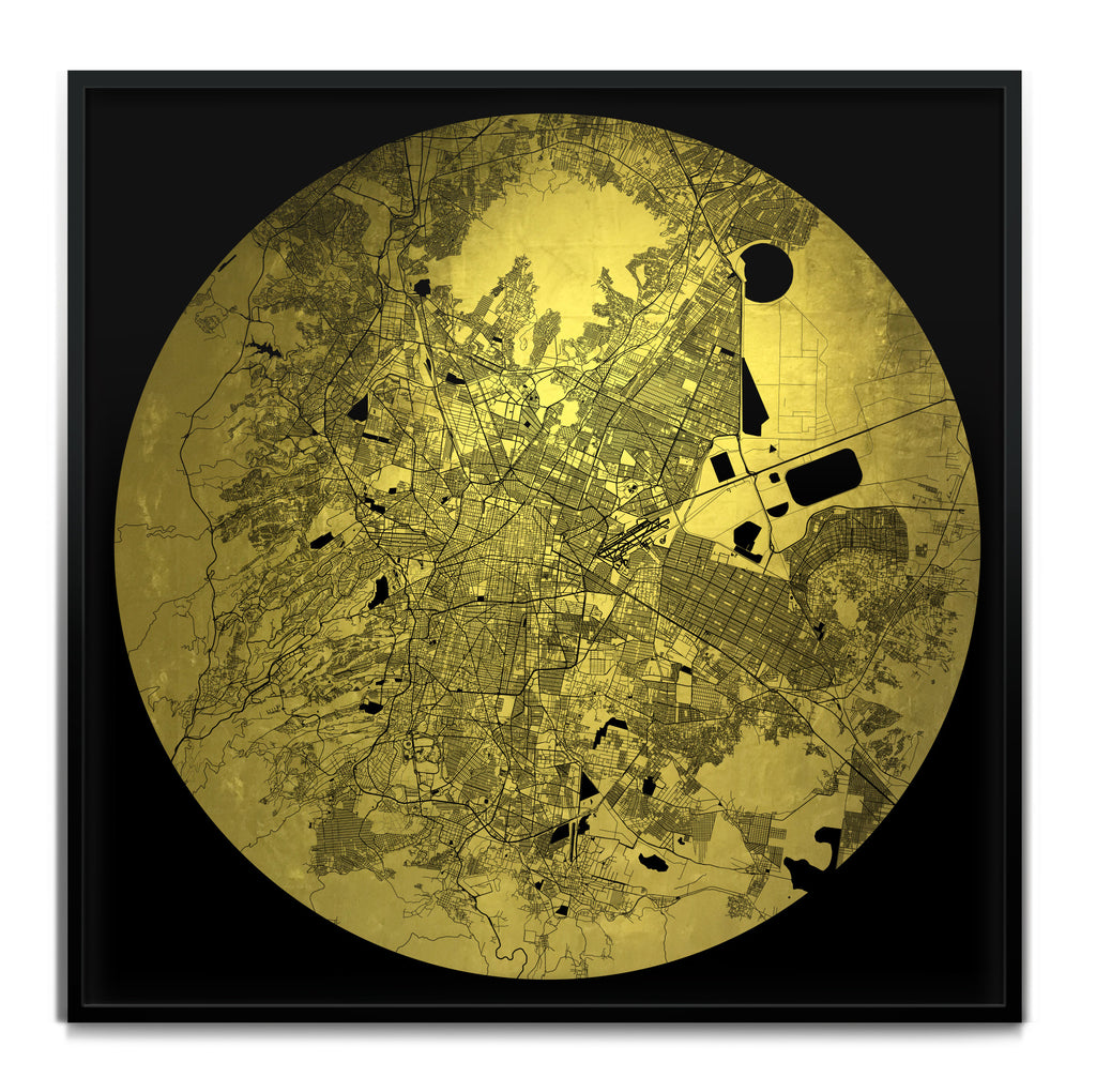 Mappa Mundi Mexico City (24 Karat Gold)
