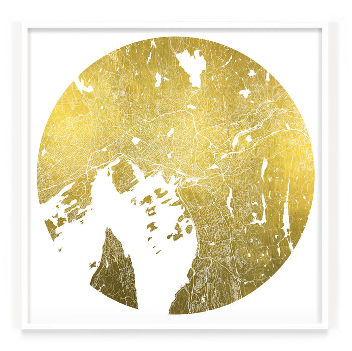 Mappa Mundi Oslo (24 Karat Gold)