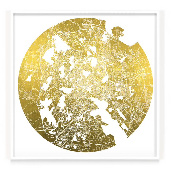 Mappa Mundi Rome (24 Karat Gold)
