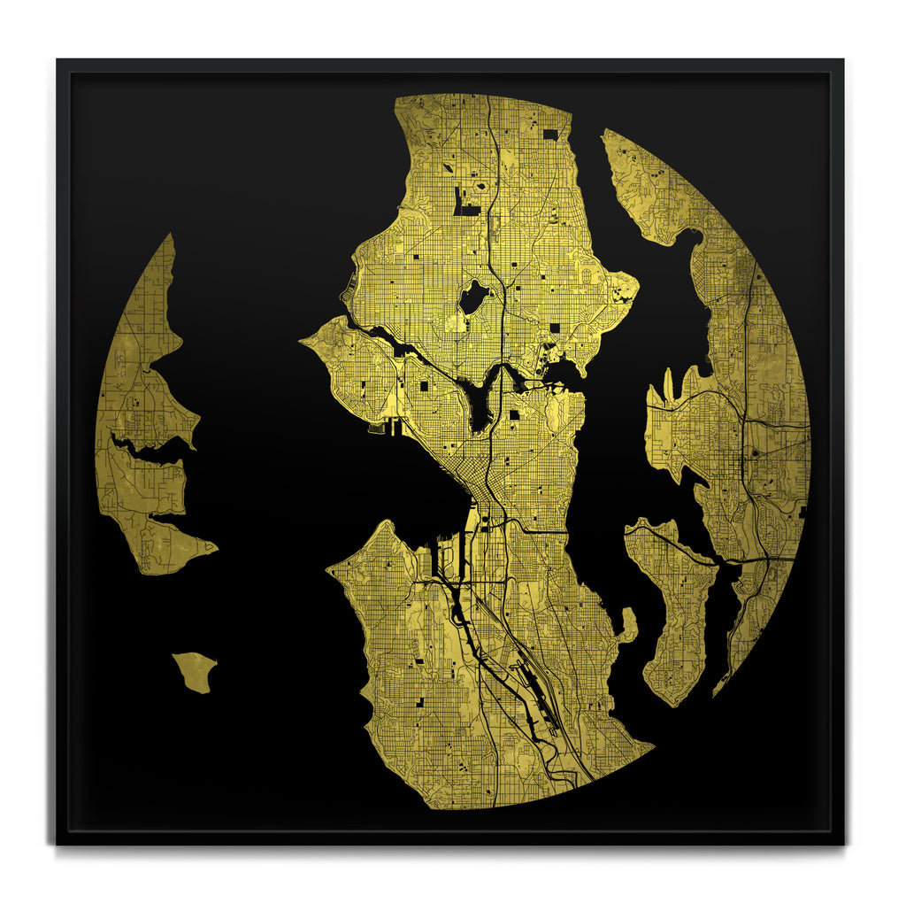 Mappa Mundi Seattle (24 Karat Gold)