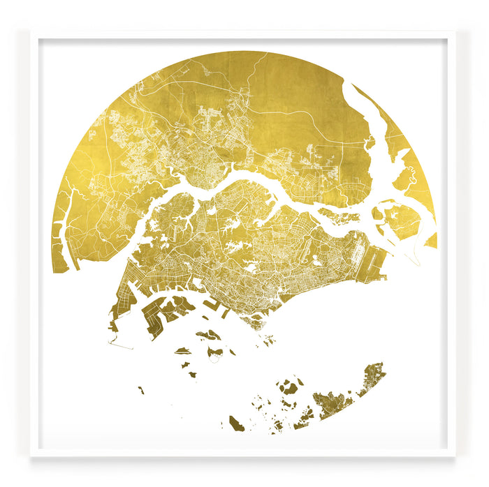 Mappa Mundi Singapore (24 Karat Gold)