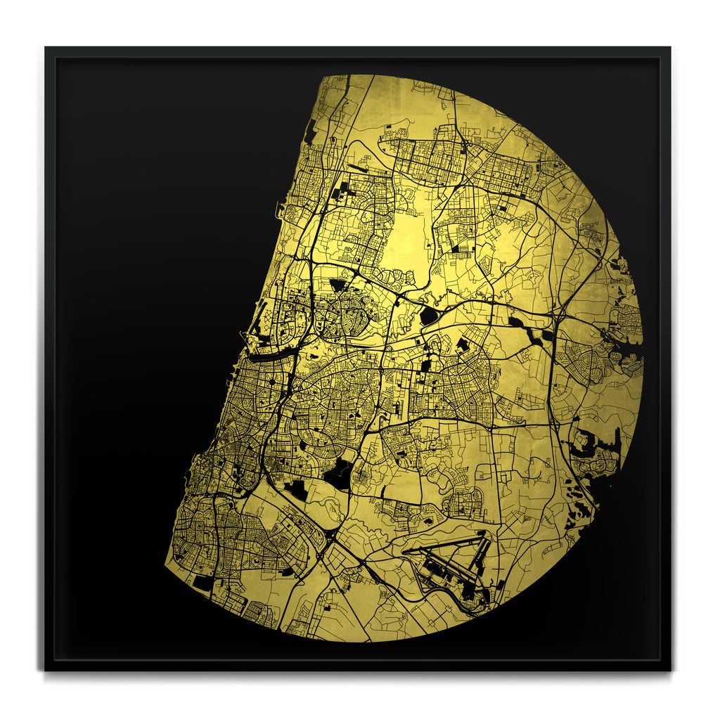 Mappa Mundi Tel Aviv (24 Karat Gold)