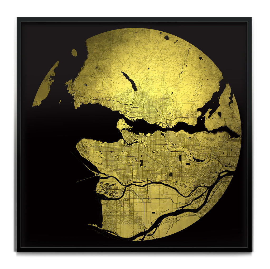 Mappa Mundi Vancouver (Greater) (24 Karat Gold)
