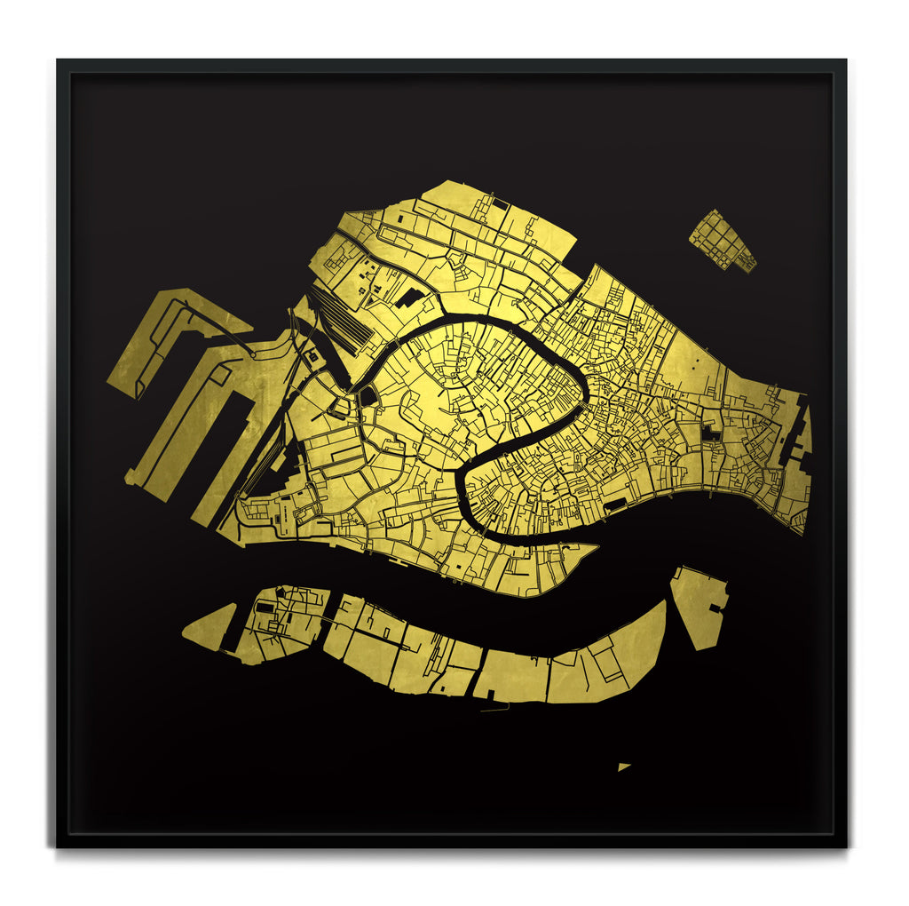 Mappa Mundi Venice (Downtown) (24 Karat Gold)
